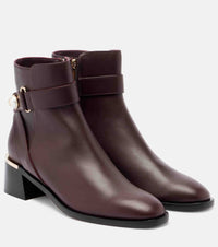 Jimmy Choo Noor 45 embellished leather ankle boots