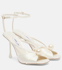 Jimmy Choo Siva 95 embellished satin sandals