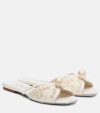 Jimmy Choo Siva embellished satin slides