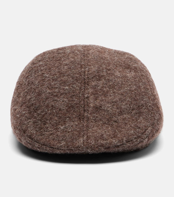 Ruslan Baginskiy Logo wool-blend newsboy cap