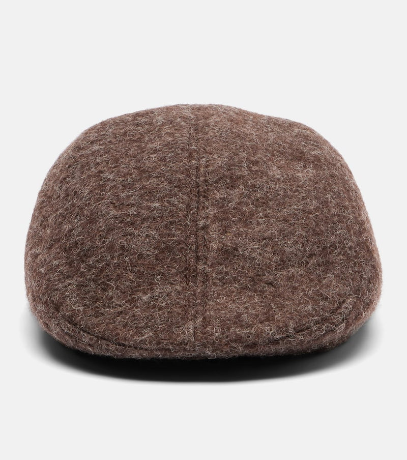 Ruslan Baginskiy Logo wool-blend newsboy cap