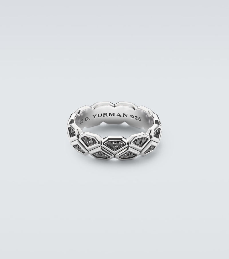 David Yurman Hex sterling silver (925) ring with diamonds