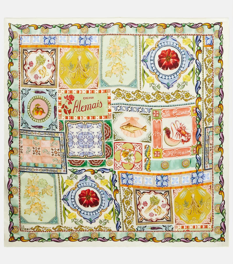 Alemais Tommasina printed silk scarf
