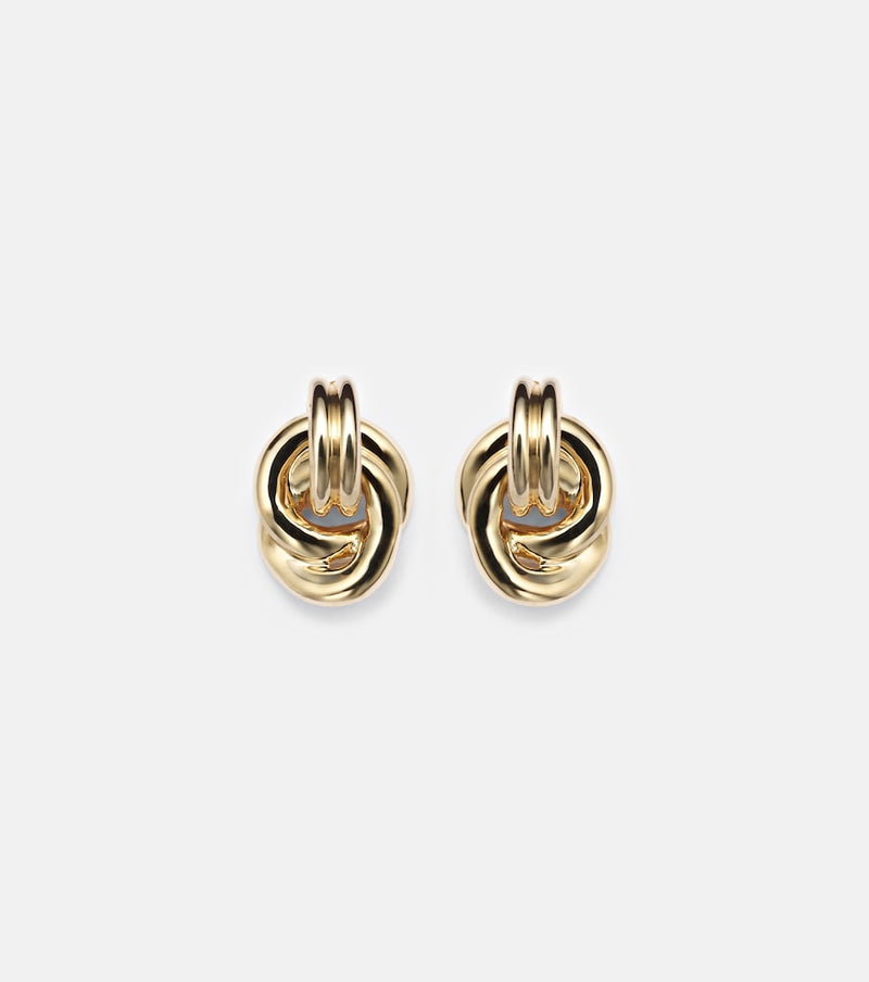 Stone and Strand 14kt gold earrings