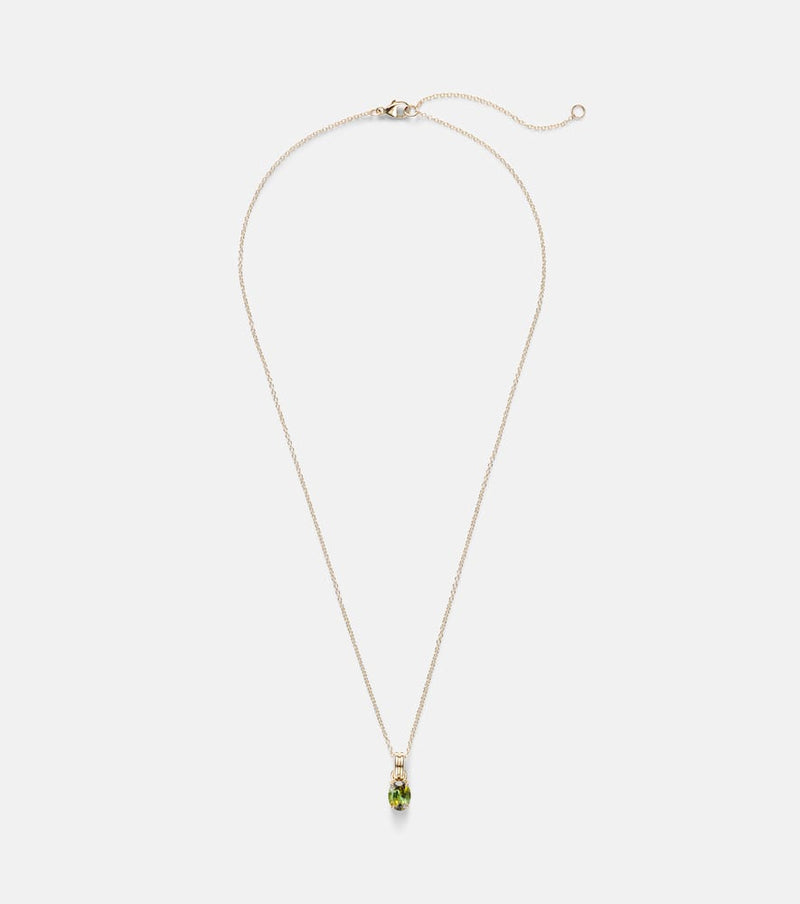 Stone and Strand 14kt gold chain necklace with tourmaline