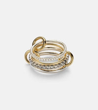 Spinelli Kilcollin Arla 18kt gold and sterling silver ring with diamonds
