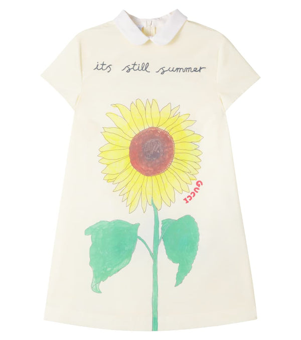 Gucci Kids Printed cotton dress
