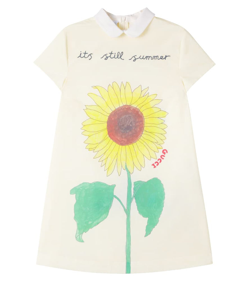 Gucci Kids Printed cotton dress