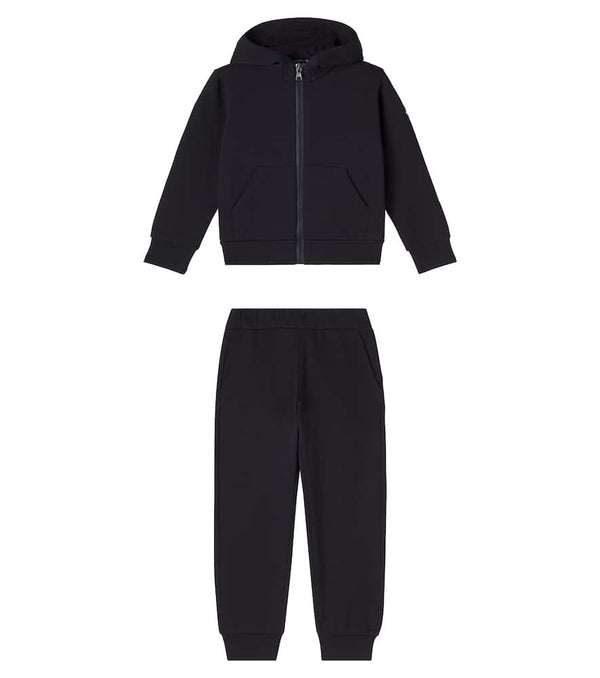 Moncler Enfant Cotton jersey hoodie and sweatpants set