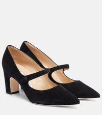 Manolo Blahnik Campariba suede Mary Jane pumps
