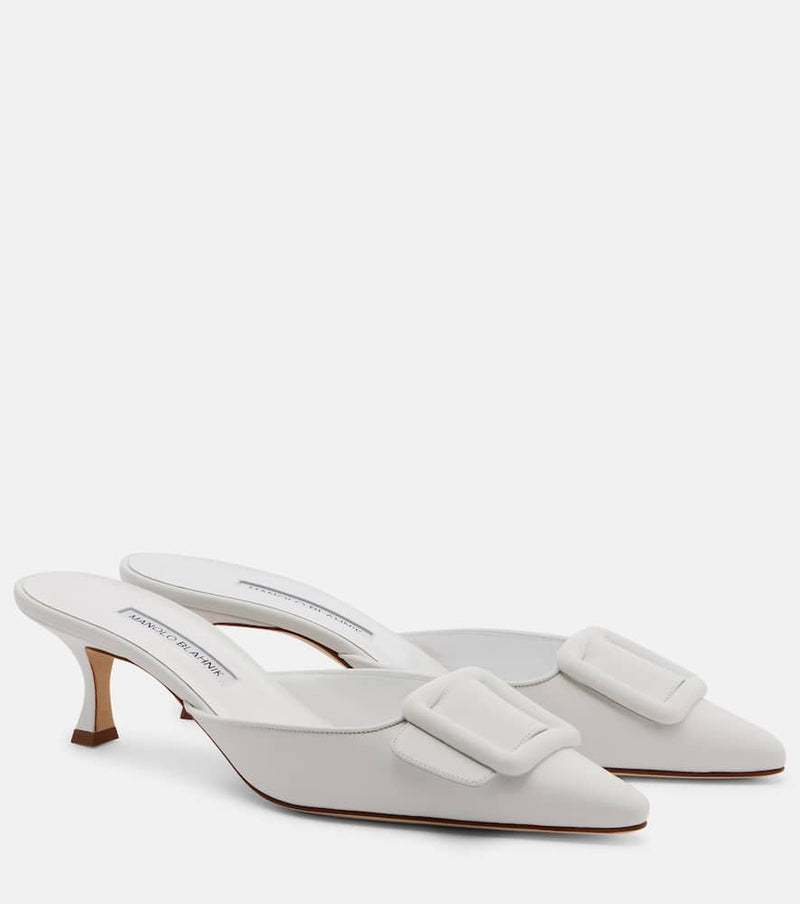 Manolo Blahnik Maysale 50 leather mules