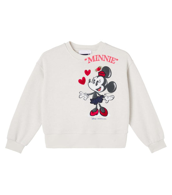 Monnalisa x Disney printed cotton-blend sweatshirt