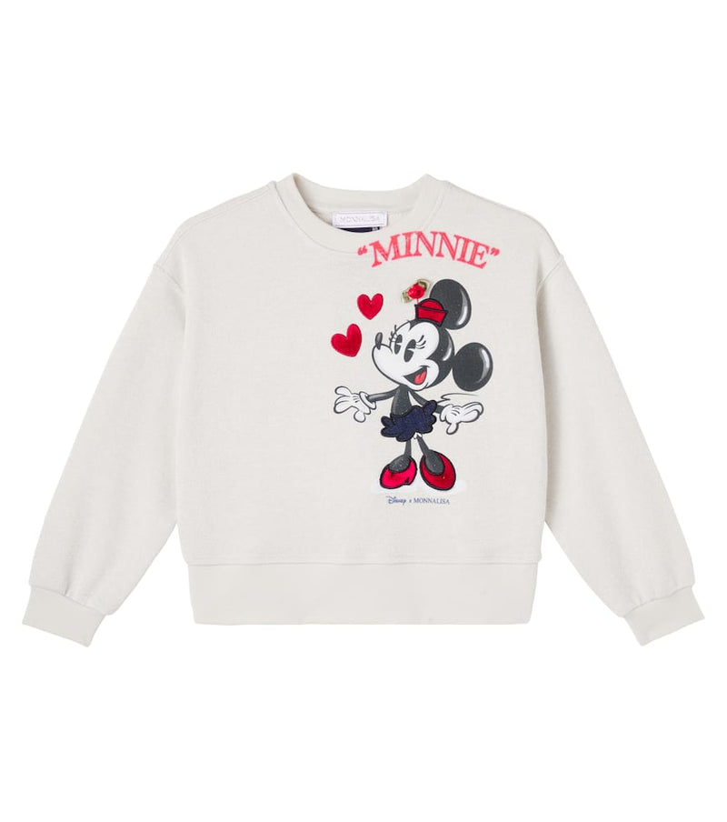 Monnalisa x Disney printed cotton-blend sweatshirt