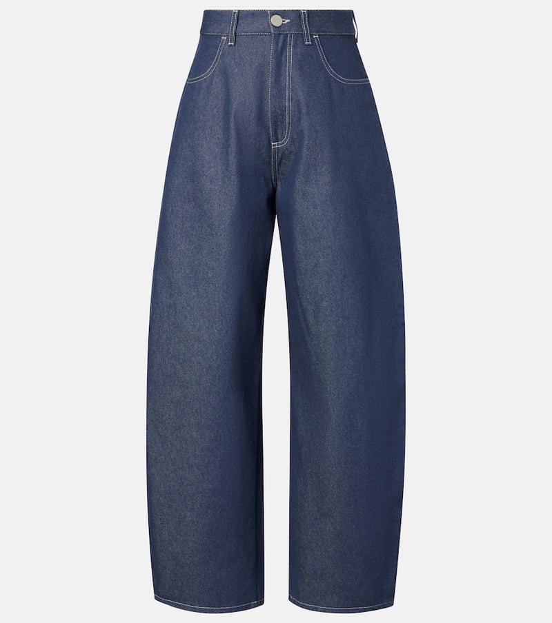 Róhe Rohe High-Rise Barrel-Leg Jeans Blue