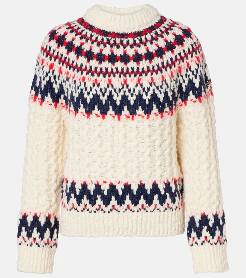 Moncler Grenoble Jacquard wool-blend sweater