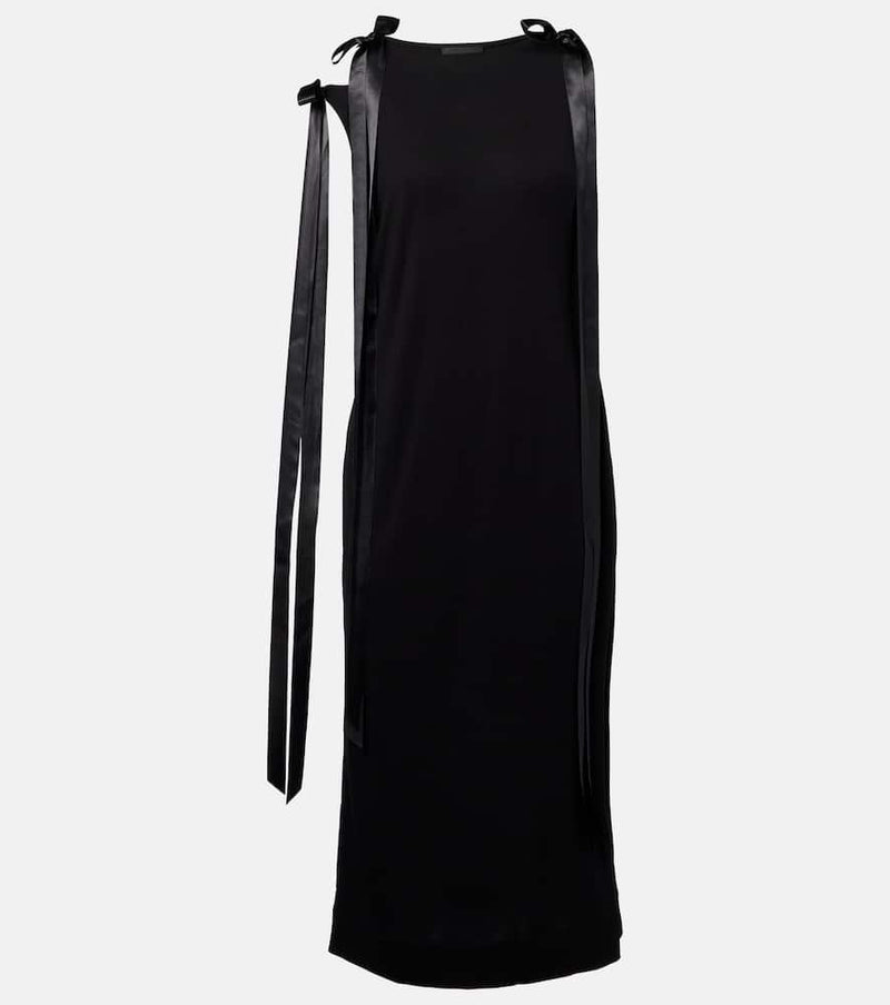 Simone Rocha Bow-detail jersey midi dress