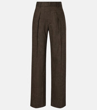 Isabel Marant Lisetta chalk stripe wide-leg suit pants