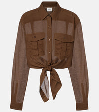 Marant Etoile Nath cropped cotton-blend shirt