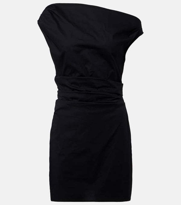 Staud Phare ruched cotton poplin minidress