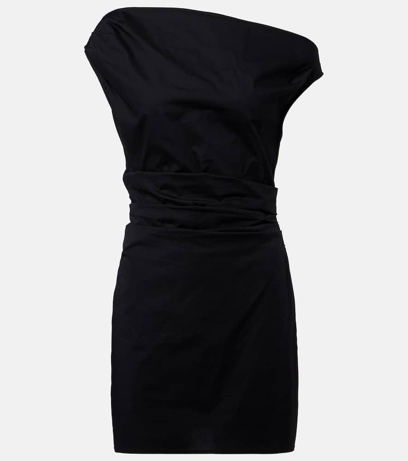 Staud Phare ruched cotton poplin minidress