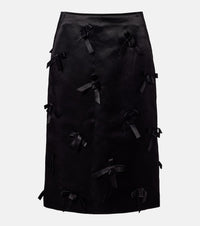 Jil Sander Bow-detail satin midi skirt