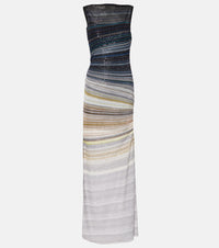 Missoni Sequined striped lame maxi dress
