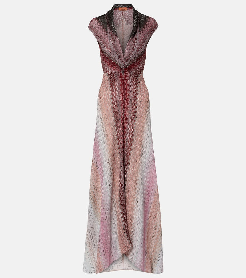 Missoni Zigzag jacquard lame maxi dress