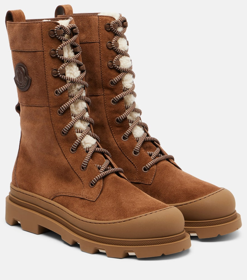 Moncler Vera suede lace-up boots