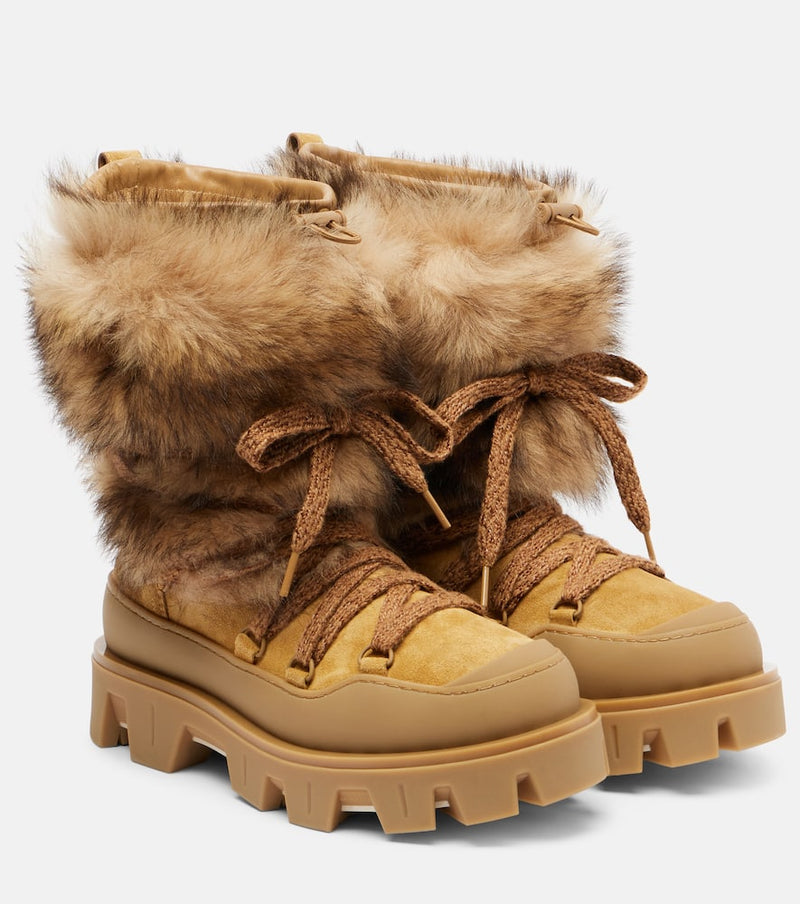 Moncler Peak Apres leather lace-up boots