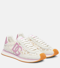 Dolce & Gabbana DG Cushioned leather-trimmed sneakers