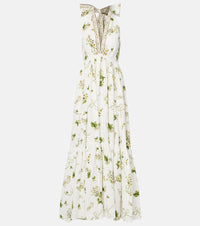 Camilla Embellished cotton maxi dress