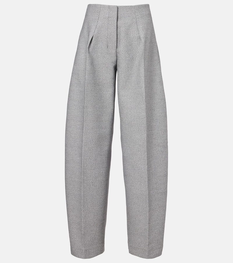 Jacquemus Curvo cotton and wool wide-leg pants