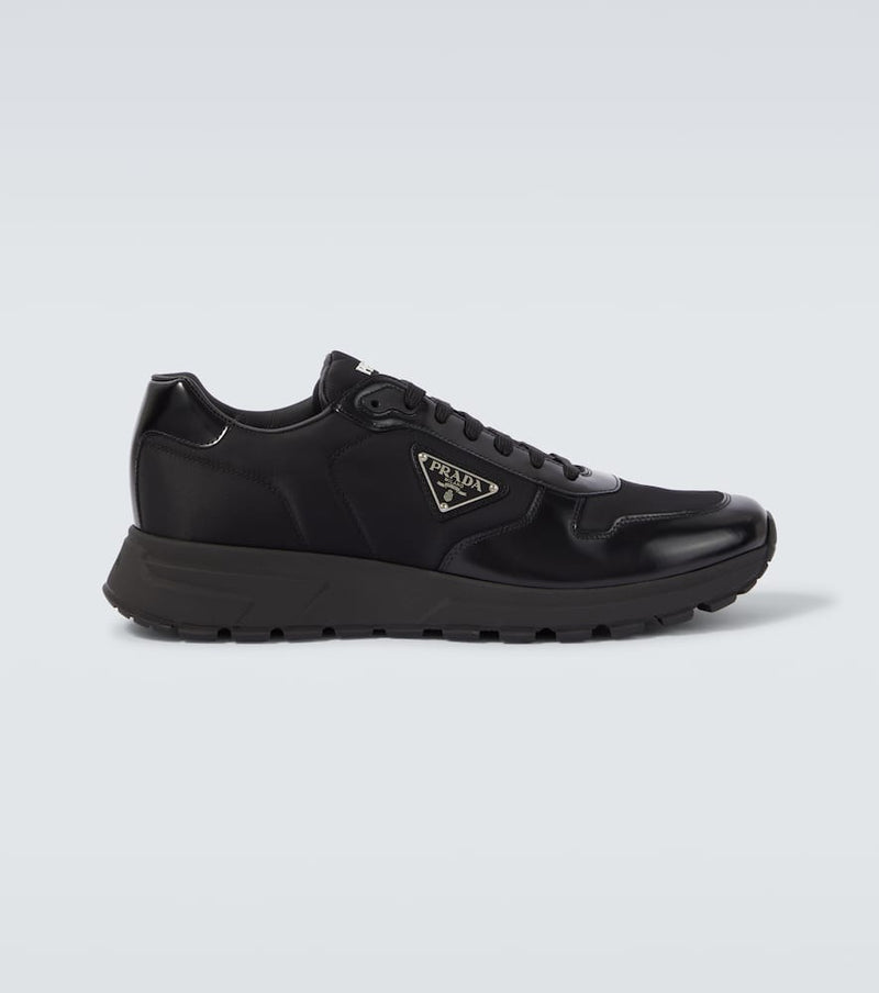 Prada Re-Nylon and leather sneakers