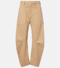Nili Lotan Shon barrel-leg cotton chino pants