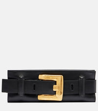 Balmain Anthem leather clutch
