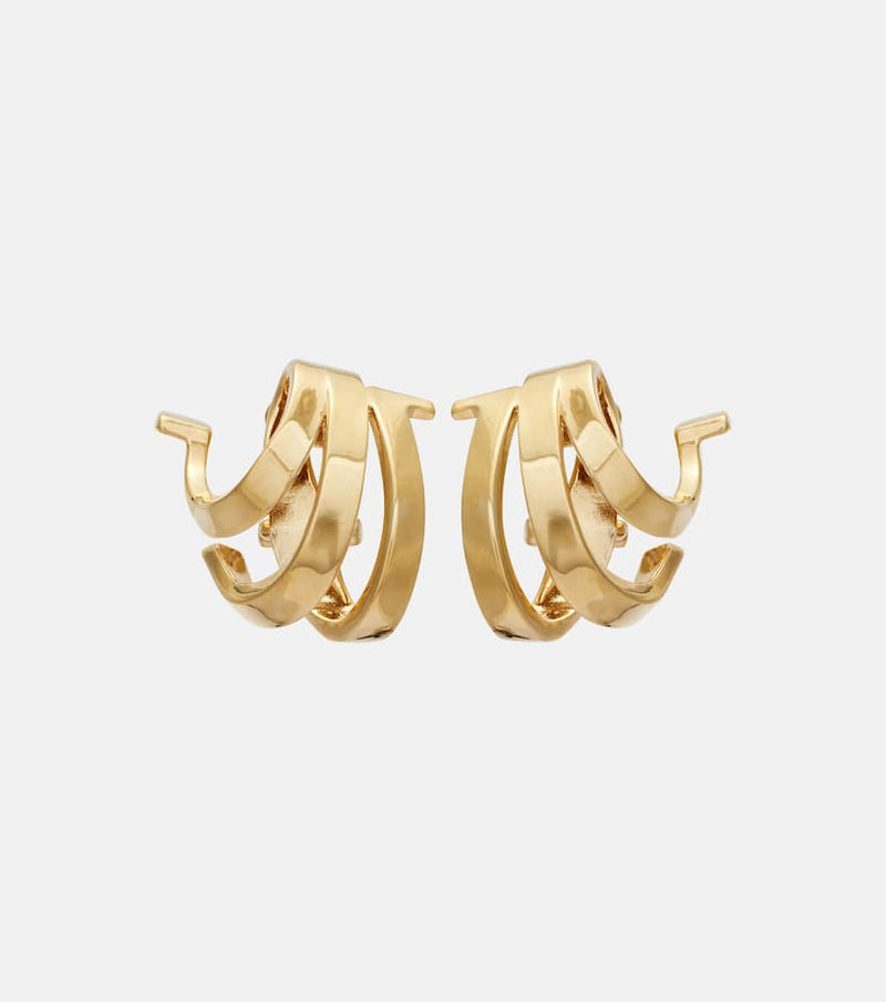 Ferragamo Triple Gancini clip-on earrings