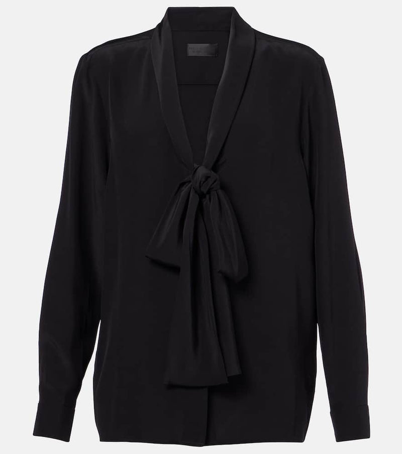 Nili Lotan Angelique bow-detail silk blouse