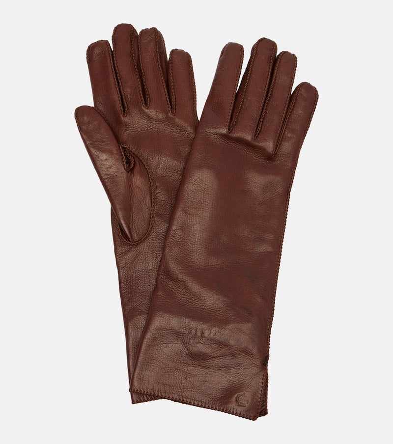 Loro Piana Cashmere and silk-lined leather gloves