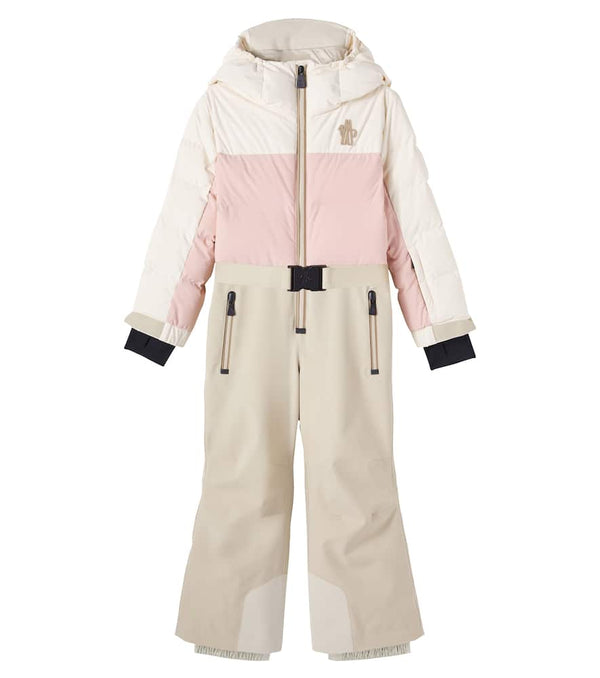 Moncler Grenoble Enfant Colorblocked down ski suit