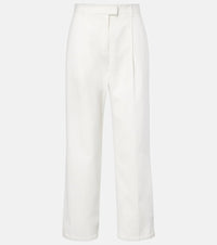The Row Neriah cotton and cashmere straight pants