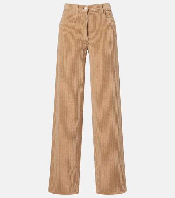 The Row Clair high-rise corduroy straight pants