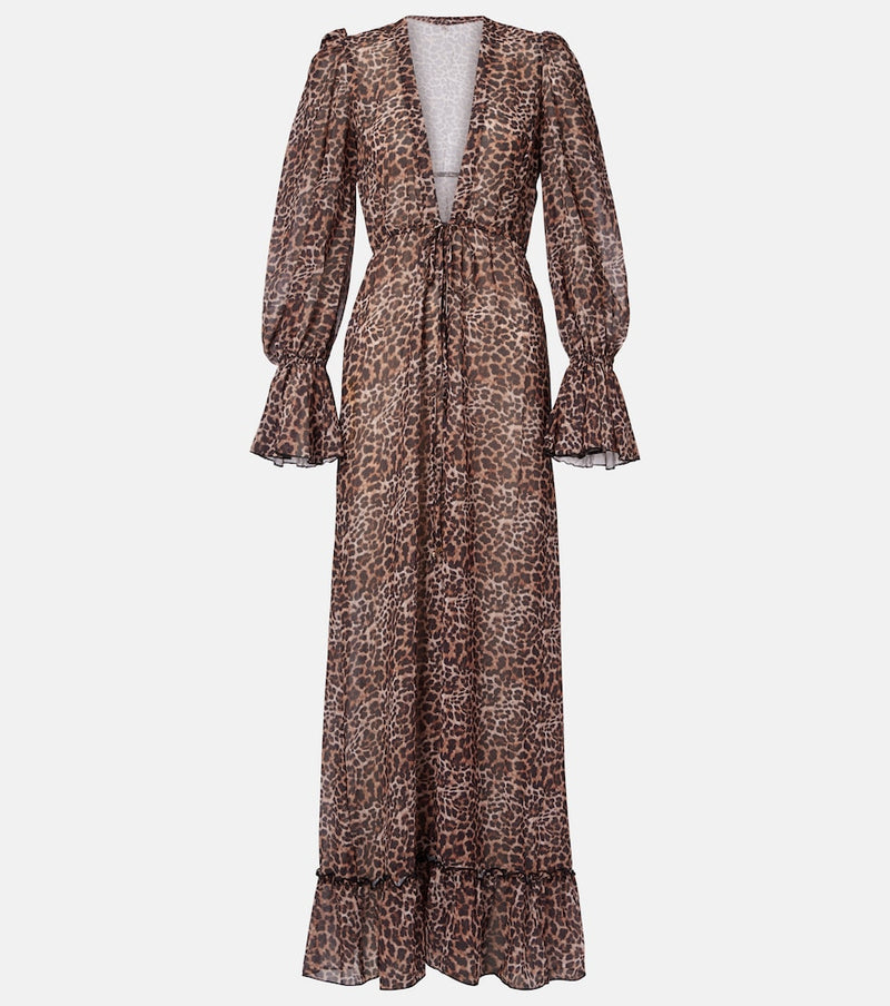Bananhot Berta leopard-print beach cover-up