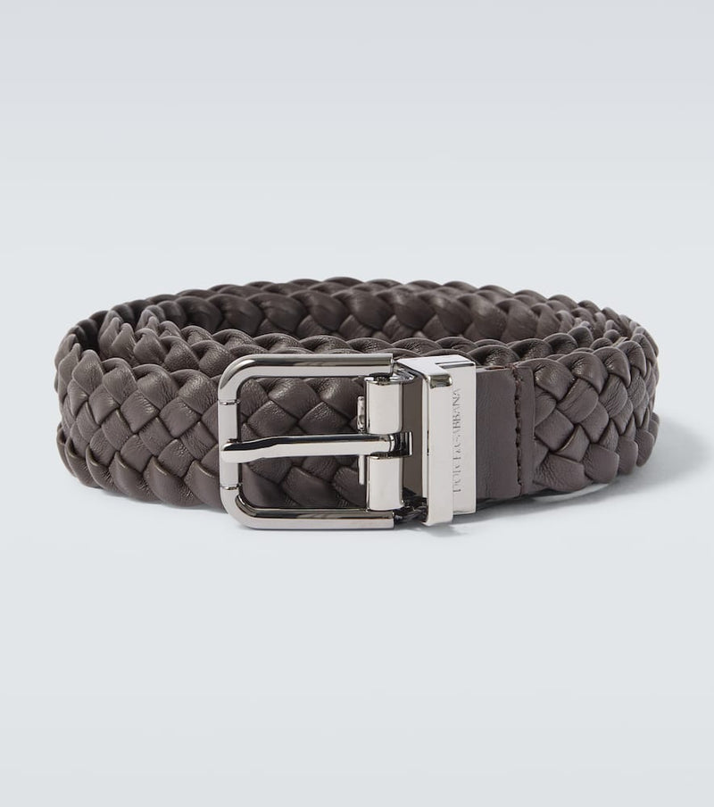 Dolce & Gabbana Braided leather belt