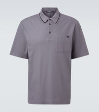 Dolce & Gabbana DG embroidered cotton pique polo shirt