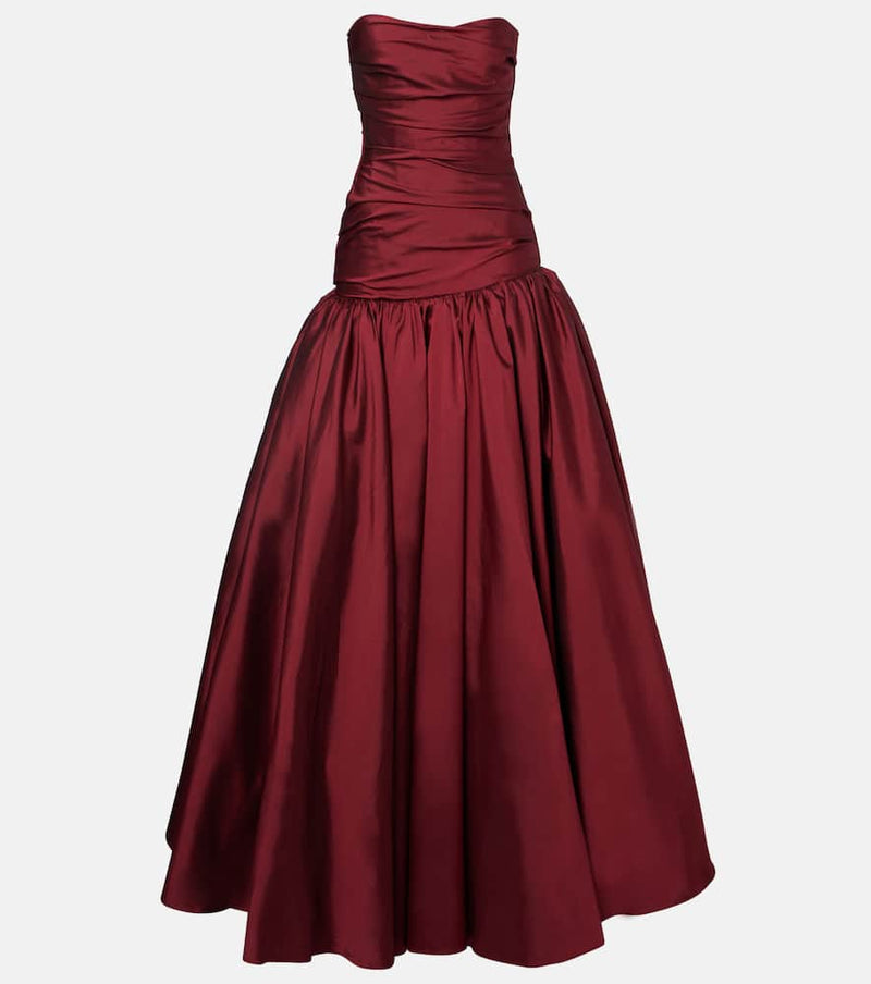 Marmar Halim Draped off-shoulder corset gown