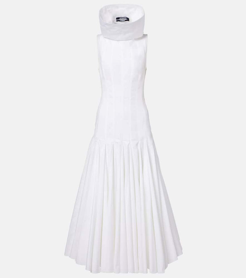 Jacquemus Triana cotton poplin midi dress