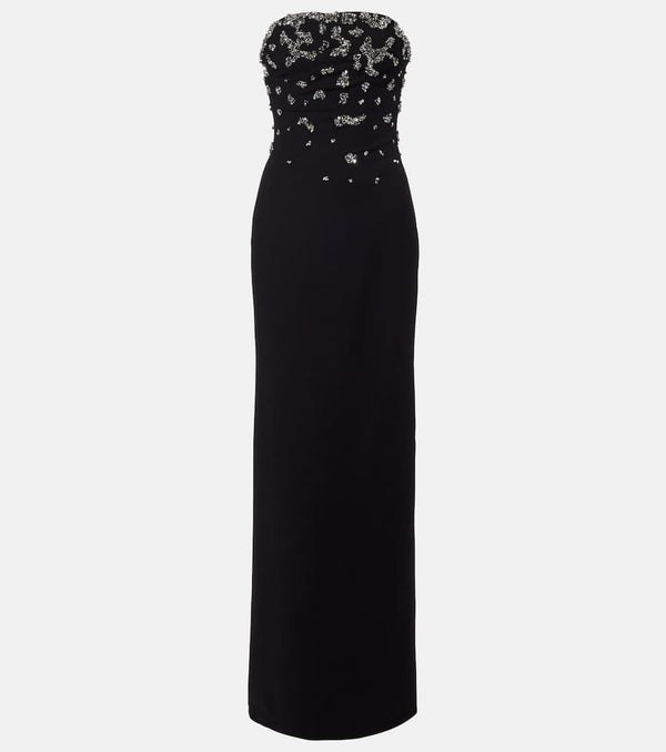 Marmar Halim Sequined crepe bustier gown