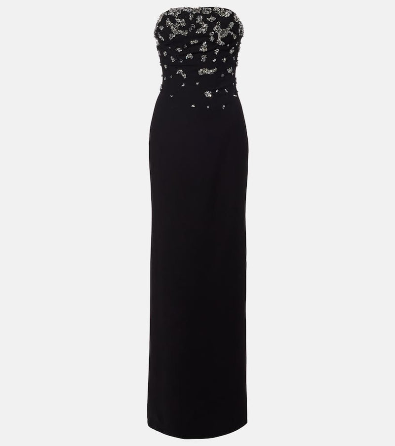 Marmar Halim Sequined crepe bustier gown