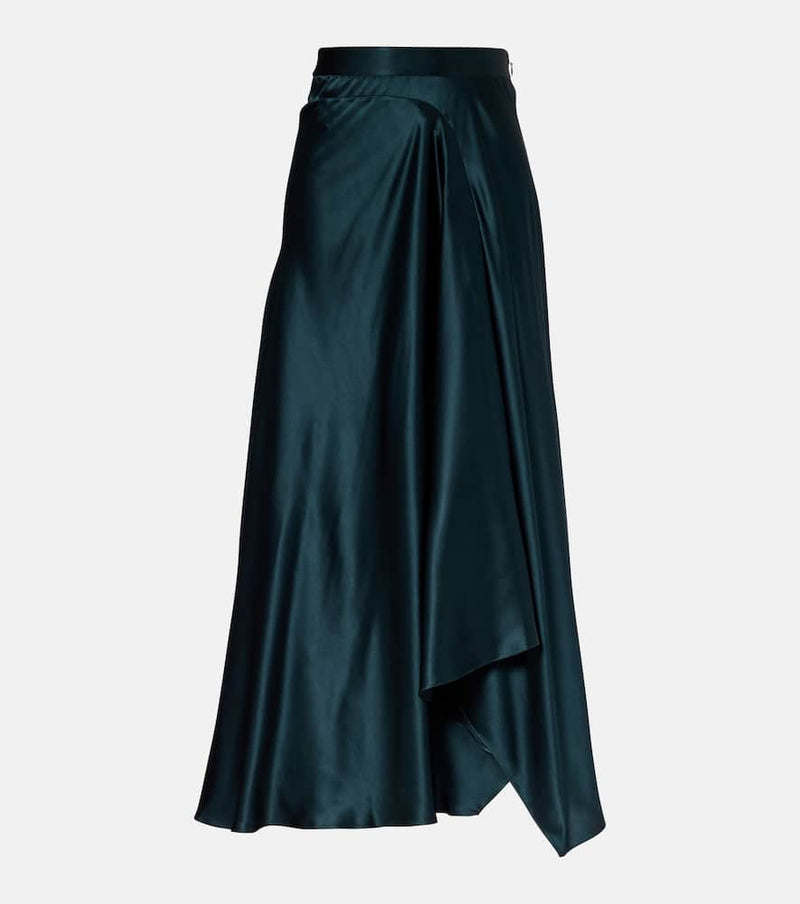 Roksanda Asha asymmetric silk satin maxi skirt