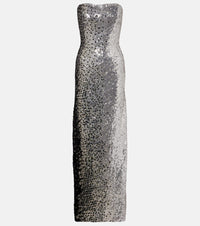 Jenny Packham Caron sequined strapless gown